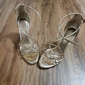 Charming Rose Gold Strappy Heels by Gianni Bini Size 6.5